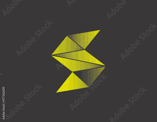 This geometric logo design emphasizes modernity and innovation, ideal for tech brands or companies in design and digital spaces looking to stand out visually.