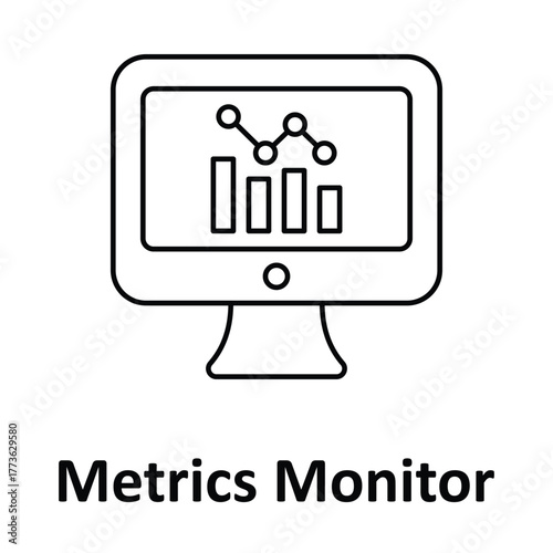 Metrics Monitor Vector Icon which can easily modify or edit