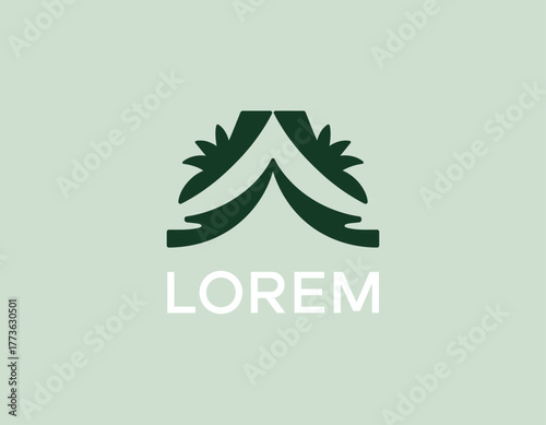 A visually appealing logo representing nature through minimalistic design, perfect for eco-friendly brands or outdoor-related businesses seeking a fresh identity.