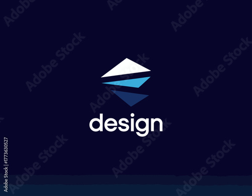 A visual representation of a refined pyramid-shaped logo design reflecting sophistication and creativity, ideal for companies in the design field.