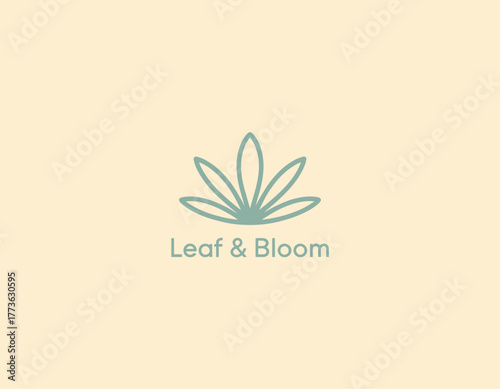 This peaceful plant logo is ideal for wellness and lifestyle brands, symbolizing growth, nature, and serenity in a refined and beautiful design suitable for various industries.