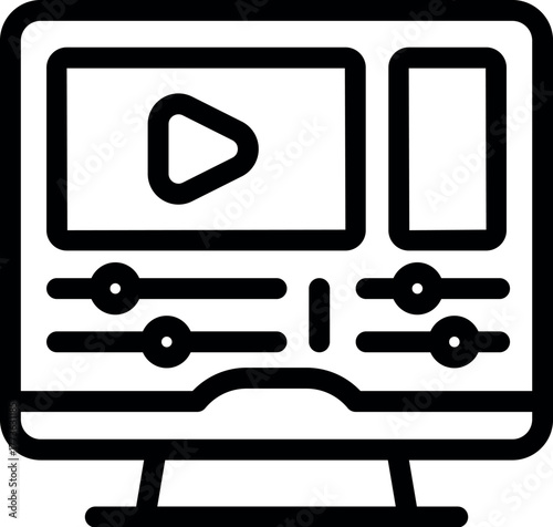 Video editing software interface showing playback controls, audio adjustments, and other editing tools on a computer monitor, ideal for video production and post production workflows