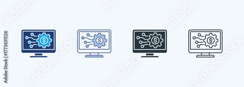 Business Digital  Multiple Style Icon Collection