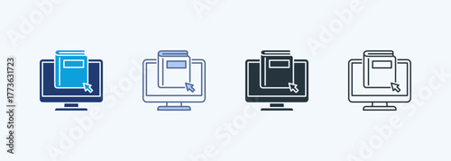 Digital Book Multiple Style Icon Collection