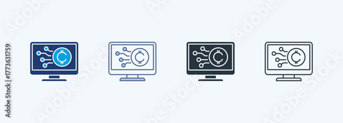 Cryptocurrency Multiple Style Icon Collection