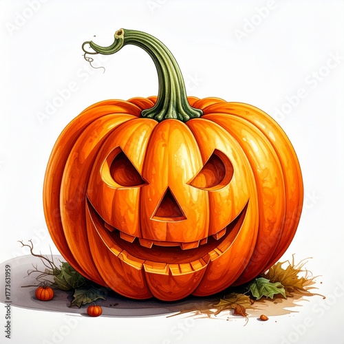 Simple orange pumpkin with subtle glow