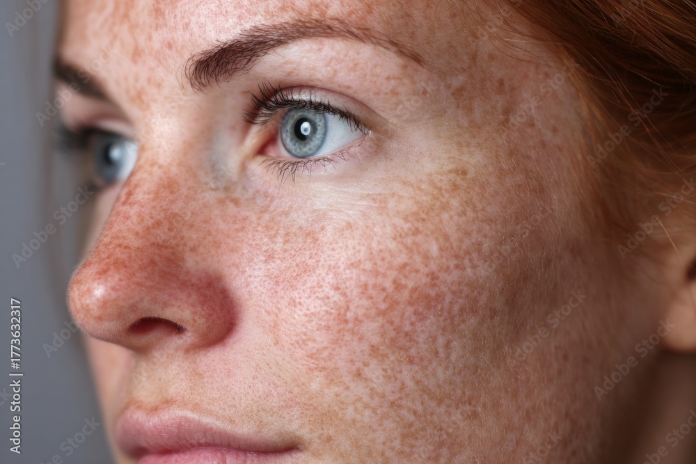 Obraz premium Skin Reaction to Neurotransmitter Imbalances: Imbalances in neurotransmitters can affect skin health and appearance.