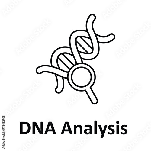DNA Analysis Vector Icon which can easily modify or edit