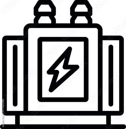 Electric transformer distributing electricity, essential component of power supply infrastructure, ensuring efficient energy distribution