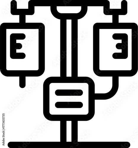 Intravenous therapy equipment stands ready, symbolizing healthcare and medical treatment