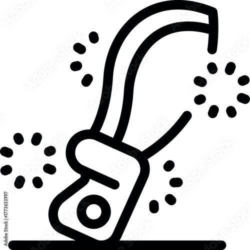 Electroshock weapon emitting sparks laying on the floor