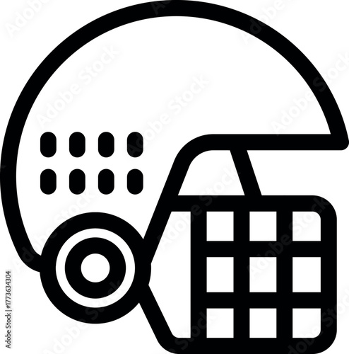 Protective helmet for american football players ensuring safety during gameplay