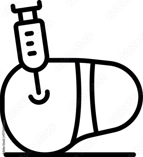 Syringe injecting into a pill, symbolizing drug development, healthcare innovation, and pharmaceutical research for medical treatments