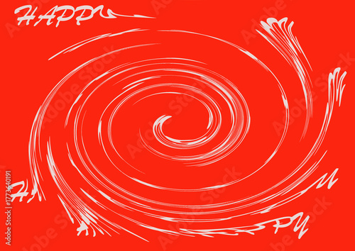 red swirl background