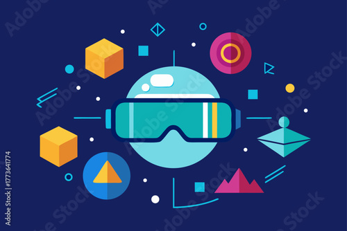Virtual Reality Tech Background