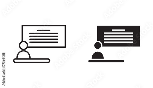 Whiteboard Icons set for Presentations and Strategy