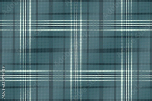 Interior plaid textile tartan, wedding fabric seamless pattern. Ethnicity texture background check vector in pastel and cyan colors.