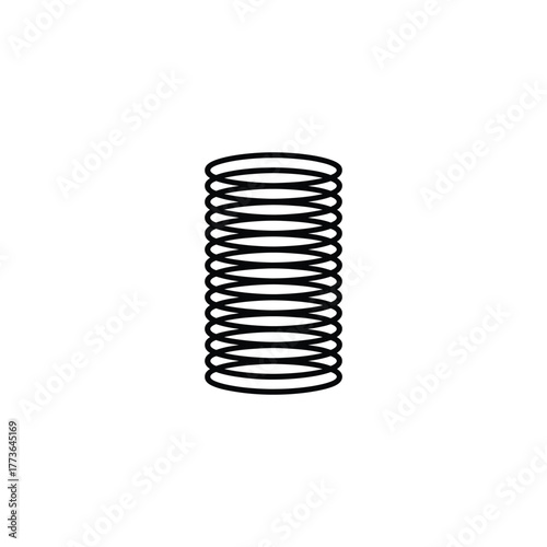 Simple line art illustration of a compressed coil spring