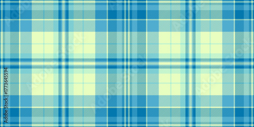 Kilt texture plaid seamless, pixel vector check pattern. Poncho textile fabric background tartan in cyan and light colors.