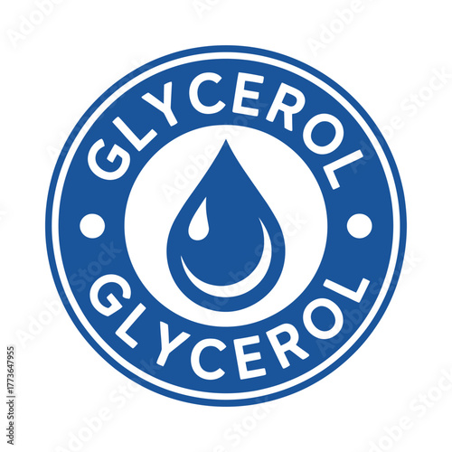 Glycerol logo with a water drop symbol and text