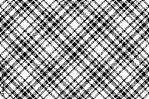Classic black and white plaid pattern. Versatile for backgrounds, textiles, or designs needing a timeless, textured feel. Seamless repeat for various applications.