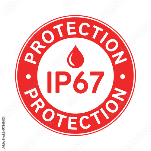 Ip67 waterproof and dustproof protection symbol