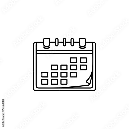 Calendar icon representing schedule, appointment, and reminder