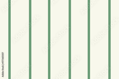 Abstraction pattern background texture, isolation vertical lines seamless. 1960s stripe fabric textile vector in white and green colors.