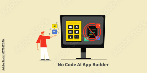SaaS innovator introducing AI assistant, simplifies mobile app development without complex coding. 