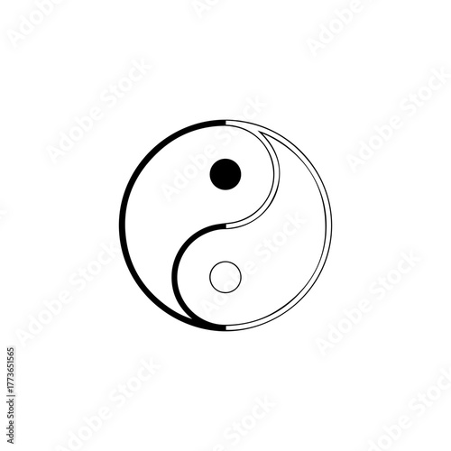 Yin and yang symbol, representing balance, harmony, and duality