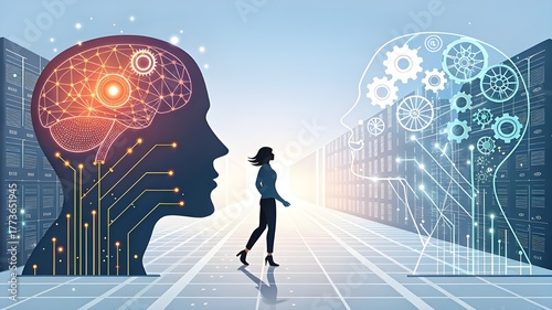 Human in the Center Between Two AI Minds: Innovation, Data, and Brain-Driven Technology