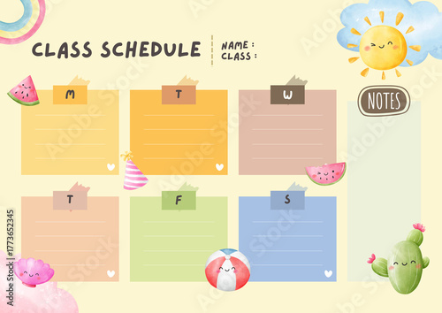 Class schedule