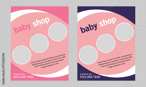 Baby shop flyer template