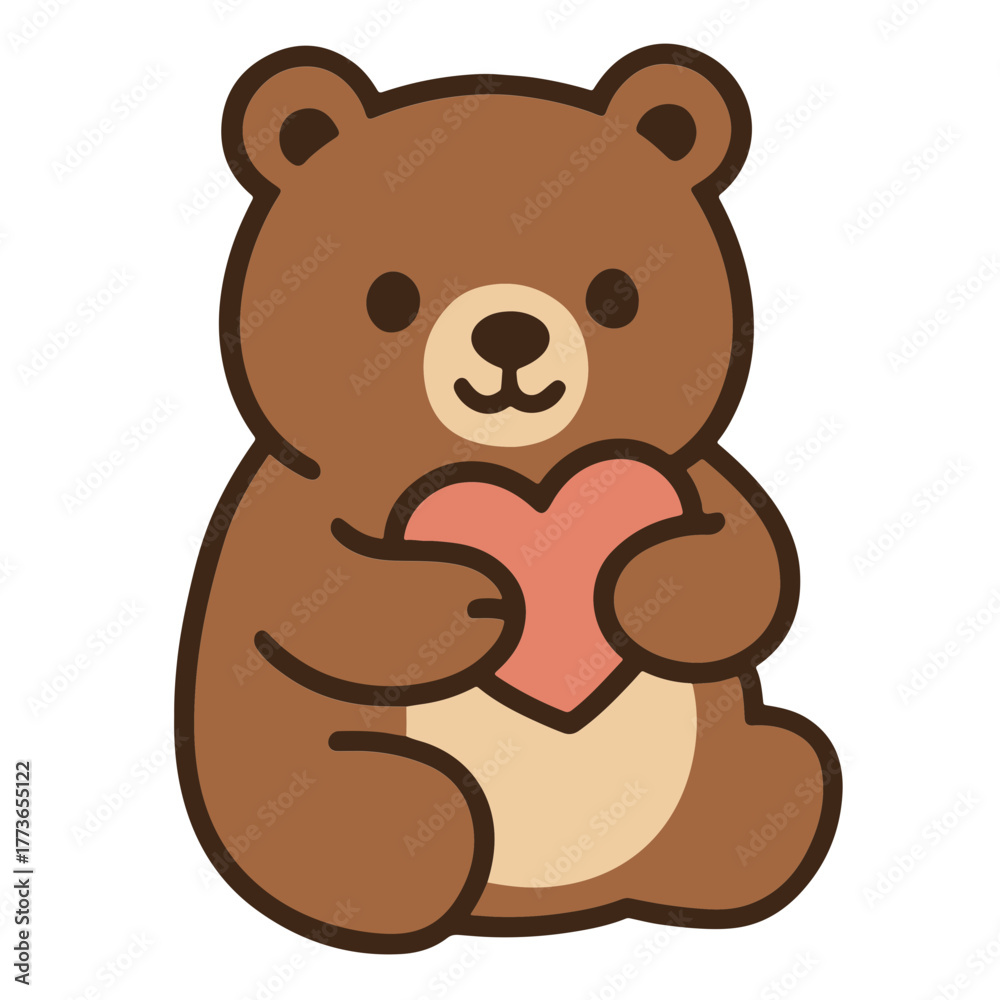 Fototapeta premium Teddy bear holding heart
