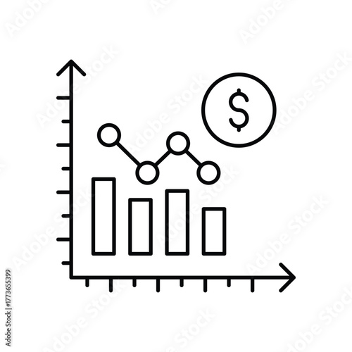 Finance Ratio Vector Icon which can easily modify or edit