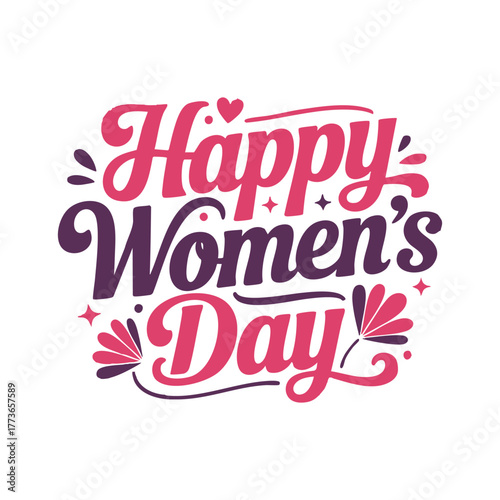 Wallpaper Mural Happy Women's Day Typography Design Torontodigital.ca