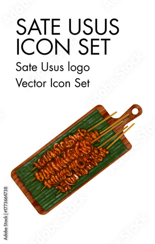 Sate usus Logo vector Icon set