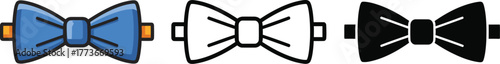 Bow tie vector icon set formal wear necktie fashion accessory