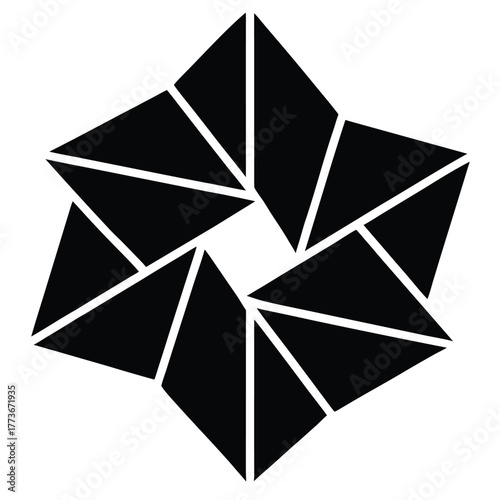 abstract vector icon of collaboration represented