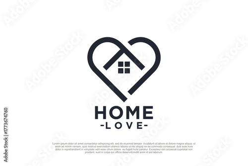 home love logo design unique style Premium Vector Part 2