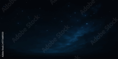 A starry blue abstract background with night sky light in the universe and galaxy