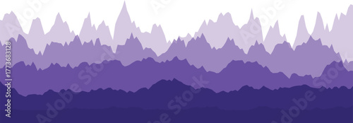 purple mountain gradient waves transparent background illustration