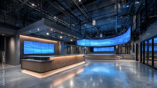 Modern Smart Government Affairs Center Full of Technology