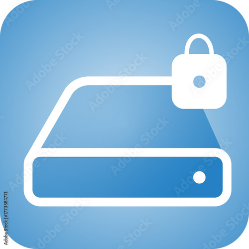 database sicuro gradiente blu centrato