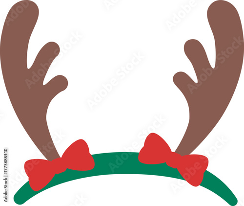 Reindeer Antler Headb and ribbon for Christmas Party