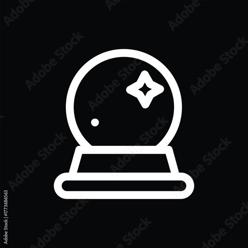 Crystal ball Halloween vector illustration