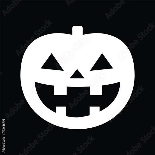 Smiling jack-o'-lantern Halloween vector illustration