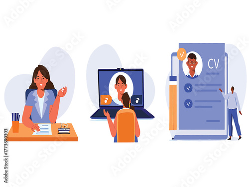 Recruitment Process Interview, Online Meeting, and Curriculum Vitae