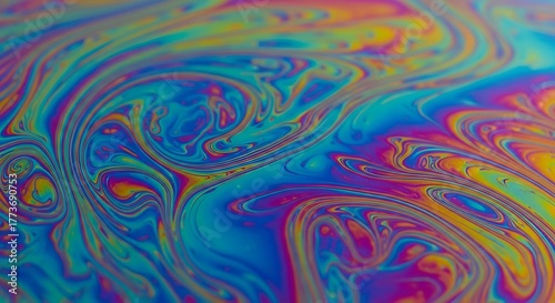 Colorful abstract background texture soap bubble iridescent pattern design for wallpaper art print