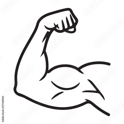 Arm biceps icon vector
